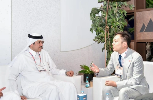 Victor AI meets Qatari State Minister deepening international digital and economic cooperation